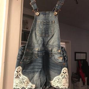 Girls justice overall shorts